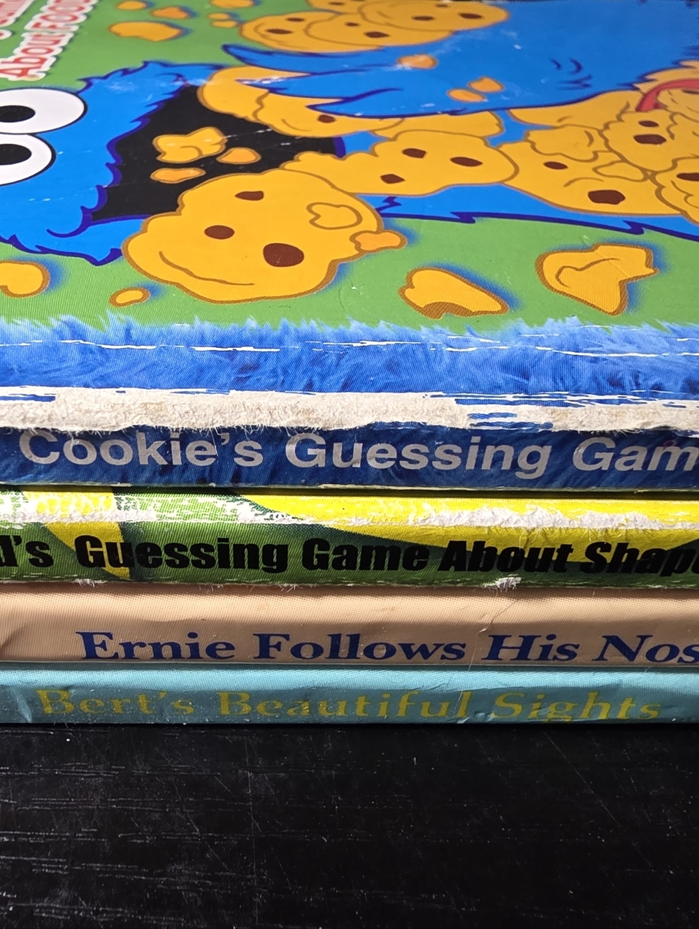 4 Sesame Street Board Books Bert Ernie Big Bird Cookie Monster Shapes Learning - Picture 4 of 5